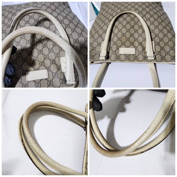 Authentic GUCCI GG Plus Monogram Small Vertical Tote Bag Off White/Beige - Picture 6 of 15